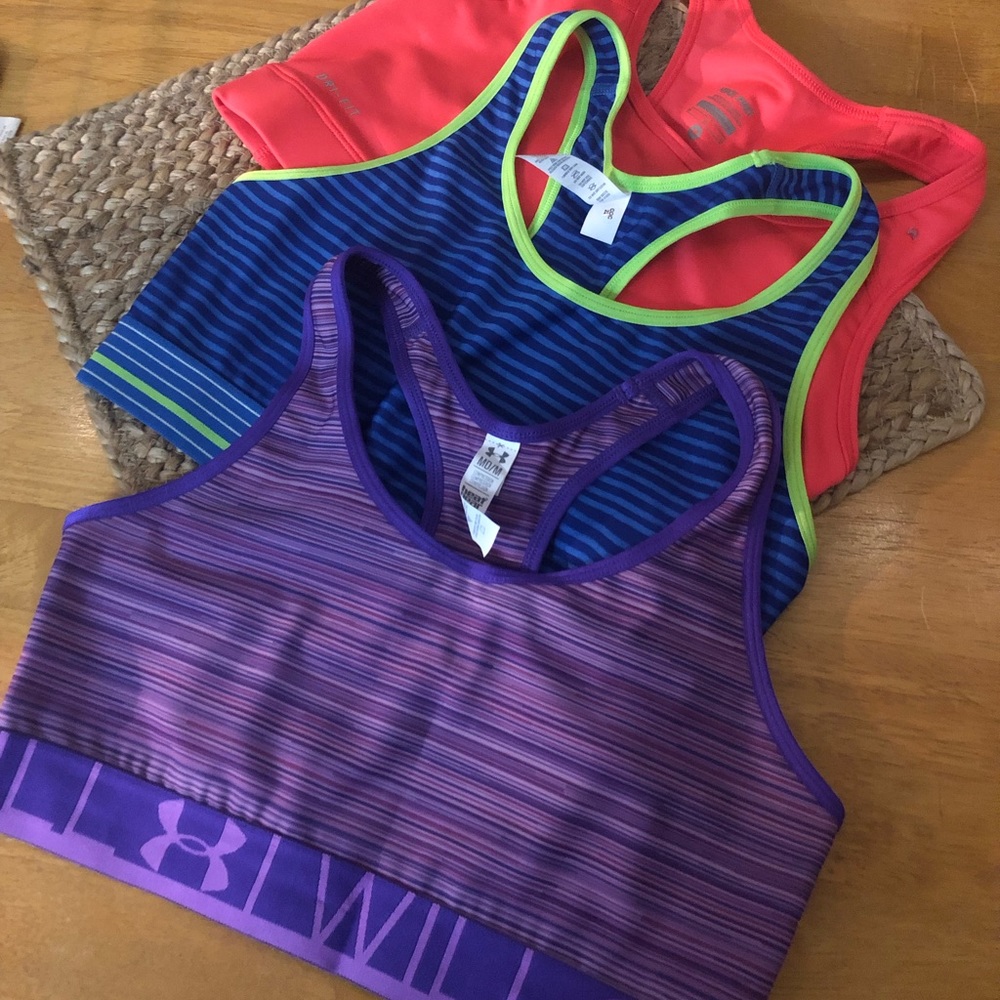 Set of three sports bra (Nike + Under Armour)
